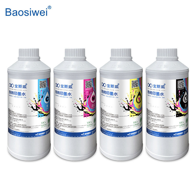 Baosiwei CMYK 熱伝送インク C, M, Y, K 円滑な印刷のために1000ml